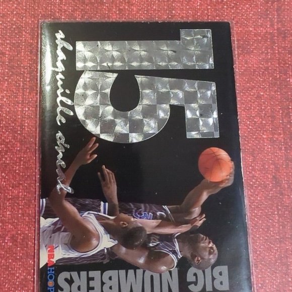 994-95 HOOPS BASKETBALL BIG NUMBERS SILVER SHAQUILLE O'NEAL #BN5 - MAGIC - Picture 7 of 8